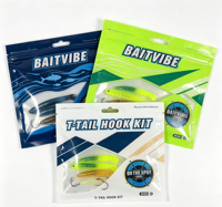 Sachets à fermeture éclair trois côtés personnalisés avec votre logo pour l'achat en gros d'hameçons de pêche et sacs composites anti-humidité