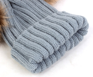 Wholesale Winter Custom Knitted <strong>Pom</strong> <strong>Beanie</strong> Hat - Product Image 5