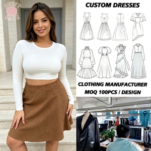 Mini-jupe taille haute élastique pour femmes grandes tailles, style décontracté et basique, idéale pour le quotidien, la rue et les sorties en extérieur - Product Image 1