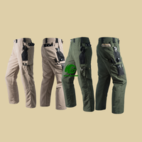 Celana Hiking Taktis Cepat Kering Anti Keringat Tahan Air Celana Latihan Outdoor Tahan Lama Multi Saku Celana Kerja Utilitas