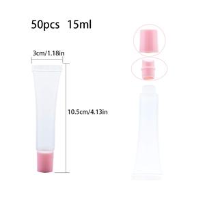 Tube de brillant à lèvres vide en plastique BOYGLOW 14ML avec bouchon à vis, applicateur souple personnalisable, emballage cosmétique - Product Image 3