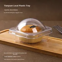 Boîte d'emballage en blister transparente de qualité alimentaire pour pâtisserie au jaune d'œuf, plateau de base pour gâteaux de l'Aïd de la Mi-Automne, vente en gros