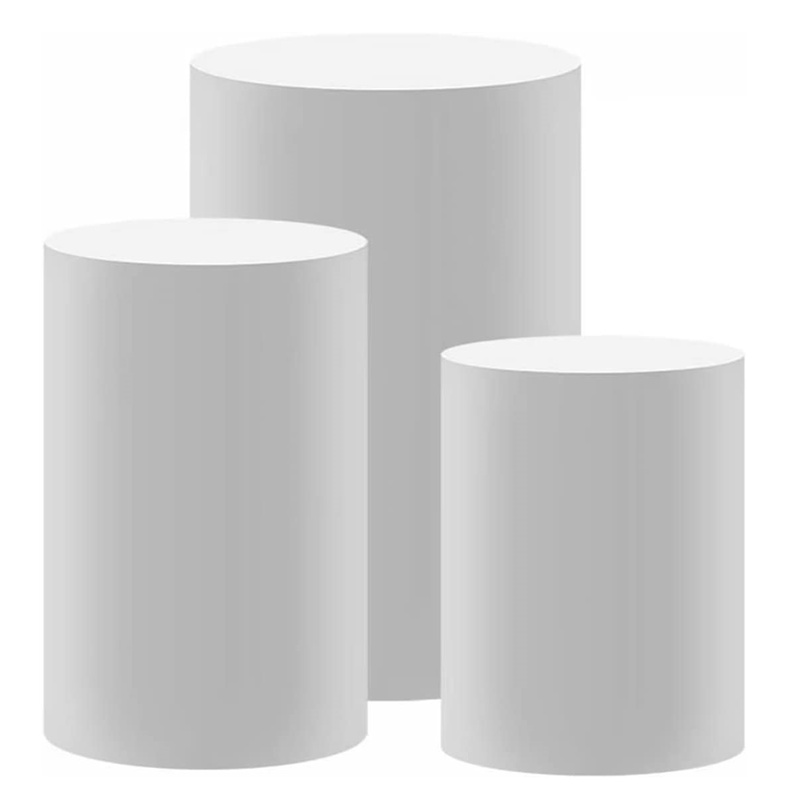 4 Piece Modern White Acrylic Cube