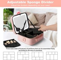 Valise de maquillage de luxe de grande taille avec miroir LED pour artistes maquilleurs, vente en gros