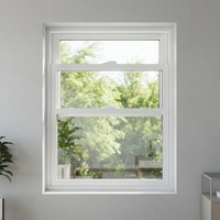 Fenêtres coulissantes verticales modernes en plastique avec moustiquaire en acier inoxydable, isolation thermique, insonorisation, étanches pour hôtels