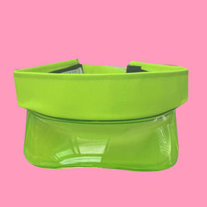 Casquette à visière transparente à bord plat unisexe, protection solaire estivale, sports de plein air, 100% acrylique, imprimé délavé, style frais et doux - Product Image 1