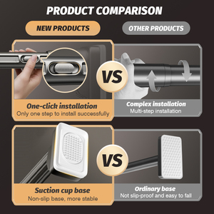 Aroddy 0.7-1.2m nhiều công dụng và chức năng thanh rèm cho mở rộng ưa thích gardinenstange căng thẳng Rèm cực - Product Image 4