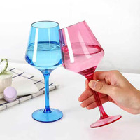 Verres à vin en acrylique incassables Topnovo de 16 oz, sans BPA, réutilisables, de qualité alimentaire, écologiques, pour les fêtes et les cadeaux