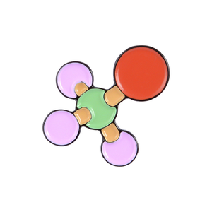 Broche de formule moléculaire chimique de dessin animé personnalisable mignon bécher réaliste flacon de tube à essai émail doux pour épinglette pour métal - Product Image 5