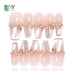 <span class=keywords><strong>Uñas</strong></span> Postizas de Gel 3D de Lujo Hechas a Mano, Suministros de <span class=keywords><strong>Uñas</strong></span> Acrílicas de Alta Calidad, <span class=keywords><strong>Uñas</strong></span> Artificiales <span class=keywords><strong>Elegantes</strong></span> con Pedrería - Product Image 1