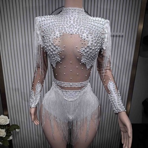 Traje <span class=keywords><strong>de</strong></span> Baile Latino con Borlas, Vestido para Transmisión en Vivo <span class=keywords><strong>de</strong></span> <span class=keywords><strong>Tik</strong></span> <span class=keywords><strong>Tok</strong></span>, Vestido para Espectáculo <span class=keywords><strong>de</strong></span> Baile, Estilo Sexy para <span class=keywords><strong>Chicas</strong></span> - Product Image 2
