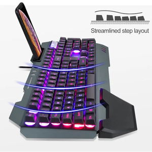 Precio de fábrica Outlet 104 teclas Gaming <span class=keywords><strong>Keyboard</strong></span> <span class=keywords><strong>Mouse</strong></span> Combos Mango mecánico K618 Teclados con cable con ranura para tarjeta - Product Image 5