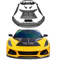 Kit carrosserie V Style en fibre de carbone sèche et PU pour Lotus Emira : pare-chocs avant, jupes latérales, diffuseur arrière, aileron et capot - Vente en gros