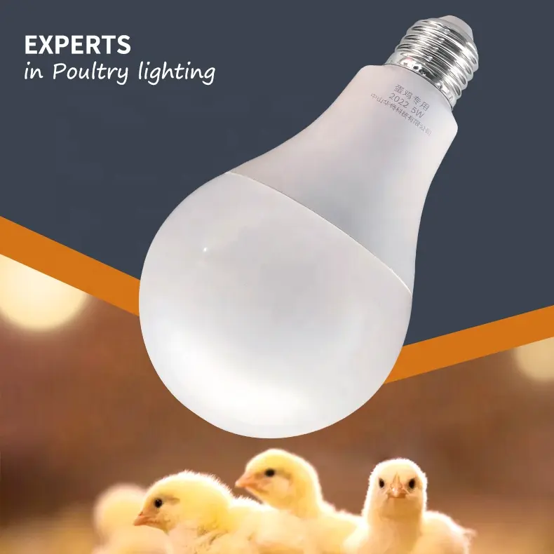 가금류 축산 dimmable 조명 시스템 동물 육계 육계 성장 특수 전구 LED 전체 스펙트럼 A60 전구 빛 5W7W10W