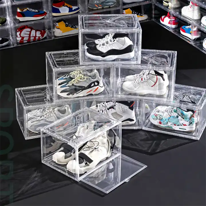 Clear Stackable Shoe Drawer Case of 6