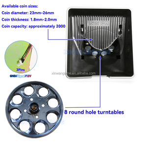 新发DC12V 8孔金属塑料硬币料斗转盘电机存储容器代币交换机插槽PCB操作游戏 - Product Image 6