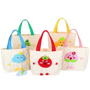 <span class=keywords><strong>Sac</strong></span> fourre-tout en toile brodé parent-enfant, motif dessin animé, pour activités de maternelle, jeu de bricolage fait main, jeu de cohésion d'équipe, <span class=keywords><strong>sac</strong></span> personnalisable pour l'école - Product Image 1