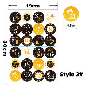 Pegatinas Digitales Navideñas Personalizadas, Autoadhesivas, Circulares, para Sellado, Pegatinas para Regalos Navideños, OEM - Product Image 4