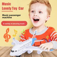 Enfants électrique universel conduite bosse et aller petit modèle d'avion A380 avec lumières colorées musique Simulation avion jouets
