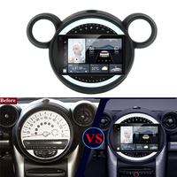 Cadre de Fascias d'autoradio Meihua pour Bmw Mini Cooper R56 R60 R51 2007-2014 Adaptateur de faisceau de câblage de panneau stéréo 9 pouces Canbus