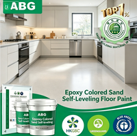 Peinture de sol autolissante époxy colorée résistante aux intempéries avec granulats de sable anti-UV, revêtement de sol en résine époxy toutes saisons