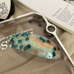 Barrettes à cheveux pas chères en acétate, couleur colza, style rétro français, avec frange latérale à clip - Product Image 6