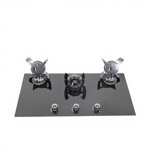 Table de cuisson à gaz GPL encastrable à trois brûleurs, turbo, avec dessus en verre, économie d'énergie, allumage électronique par impulsion, usage domestique, vente en gros - Product Image 1