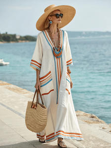 <span class=keywords><strong>Abito</strong></span> <span class=keywords><strong>Lungo</strong></span> da Donna Personalizzabile <span class=keywords><strong>con</strong></span> Ricami, <span class=keywords><strong>Maniche</strong></span> <span class=keywords><strong>a</strong></span> <span class=keywords><strong>Pipistrello</strong></span>, in Cotone e Lino di Qualità, Casual da Spiaggia <span class=keywords><strong>con</strong></span> Tasche - Product Image 5