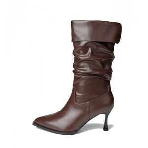 <span class=keywords><strong>Botines</strong></span> de tacón de aguja para mujer, ligeros, adelgazantes y cómodos, de tacón súper alto, para otoño/invierno; Novedad 2025, de media pantorrilla - Product Image 4