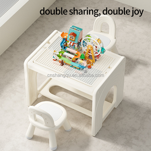 Vasche bambini scrivania e sedia di lettura studio mangiare apprendimento tavolo da gioco in plastica per bambini set tavolo e sedie - Product Image 3