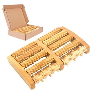 Wooden Therapy Tools Rolling Manual Natural Wood Blood <b>Circulation</b> <b>Foot</b> <b>Massager</b> Roller - Product Image 3