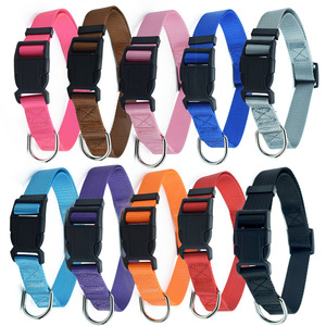 Factory Wholesale Personalized Custom Adjustable Solid <strong>Dog</strong> <strong>Collar</strong> Nylon Pet <strong>Dog</strong> <strong>Collars</strong> for Medium and Large <strong>Dog</strong> - Product Image 1