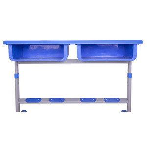 Meubles de classe, bureau et chaise d'école en <span class=keywords><strong>plastique</strong></span> bon marché, table d'école double, chaises pour les écoles secondaires - Product Image 3