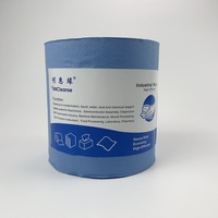 Tisu Gulung Dapur Baru 2 Lapis Embossed Biru Ramah Lingkungan Super Serap, Terbuat dari Pulp Daur Ulang Bentuk Persegi