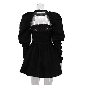 Robes longues noires sans bretelles, dos nu, à manches longues, de style A, haut de gamme et sexy pour femmes - Product Image 6