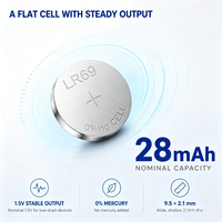 Pile alcaline bouton AG6 LR69 1,5V 28mAh, prix usine, OEM disponible, vente en gros, livraison rapide