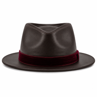 Sombrero de Vaquero de Lujo de Alta Gama con Cinta de Terciopelo, Color Personalizado Vintage, Ala Ancha, Gorra Plana para Hombre, para Actividades al Aire Libre y Equitación