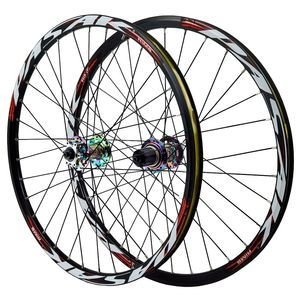 目もくらむような電気めっき MTB バイクホイールセット 26/29/27.5インチ ホイール スルーアクスルハブ 100/142 XD/HG/MS リム32H スポーク 6爪 自転車ホイール - Product Image 2