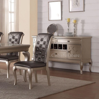 Ensembles de salle à manger de luxe au design moderne table à manger avec dessus en verre avec 6 chaises ensembles de table à manger en bois