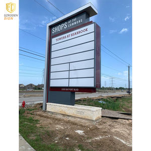 Shenroden menyediakan desain dan disesuaikan aluminium baja tahan karat bebas berdiri luar ruangan tahan hujan tanda Pylon dengan LED - Product Image 5