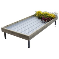 Système hydroponique sur banc roulant, table de culture à flux et reflux, plateau à flux et reflux