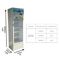 Réfrigérateur commercial vertical à porte vitrée pour boissons gazeuses, bières et sodas, avec éclairage LED