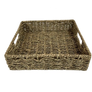 Basket Factory Wholesale Handwoven Seagrass Rattan Wicker Vegetable Kitchen Other Decorative Jute Storage Basket
