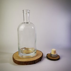 Bouteille en verre vide de 750 ml de haute qualité pour vin, café, <span class=keywords><strong>liqueur</strong></span>, avec bouchon couronne et traitement de surface par gravure acide pour <span class=keywords><strong>liqueur</strong></span> - Product Image 4