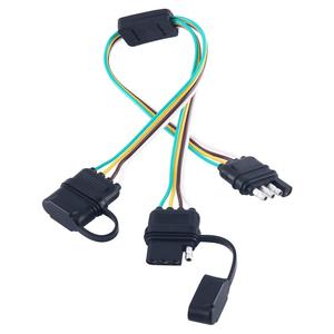 4 Pin <b>Trailer</b> Plug Splitter With Two Sockets 17.5 Inch UP1481 For Commercial Truck <b>Trailers</b> - Product Image 1