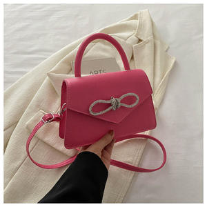 Bolsos de Mano de PU con Lazo para Mujer, Moda 2024, con Cadenas, Correa Individual, Cierre de Cremallera, para Verano/Invierno - Product Image 4