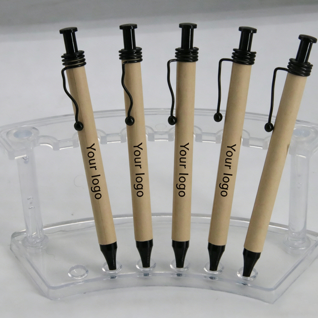 Bouncing Advertising Paper Custom Logo Paper Pen Biodegradable Eco Paper Barrel Pen Ideal for Green Corporate Business Gifts