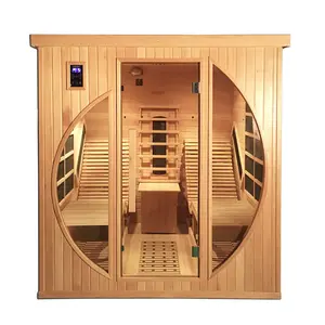 Hemlock mewah 2 orang ruang sauna inframerah, sauna Kanada hemlock yoga sauna inframerah ruang sauna untuk dalam ruangan