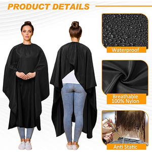 Capa de Peluquería Personalizada con Logotipo, Delantal de Estilista, Impermeable, de Poliéster, con Orificios para las Manos y <span class=keywords><strong>el</strong></span> Codo - Product Image 4