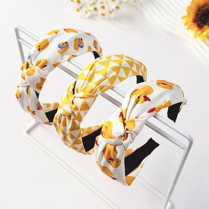 Diadema Anudada Personalizada con Diseño <span class=keywords><strong>de</strong></span> Pato Amarillo, Banda Ancha Antideslizante para el Cabello, Accesorios <span class=keywords><strong>de</strong></span> Tela para Mujeres y Niñas - Product Image 3